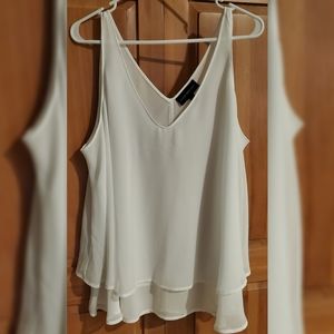 Lane Bryant tank style blouse, White